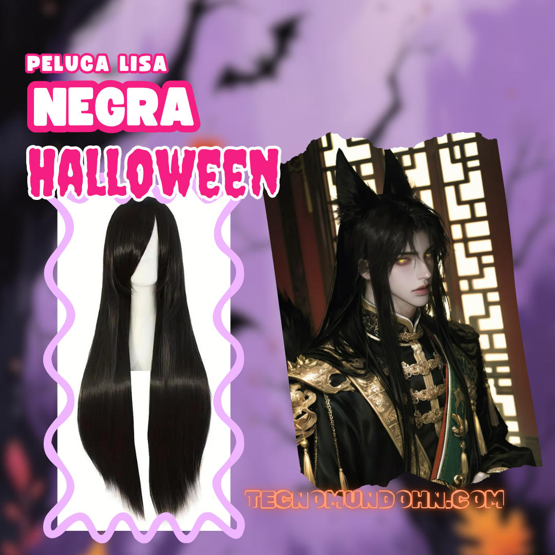Peluca Lisa Negra