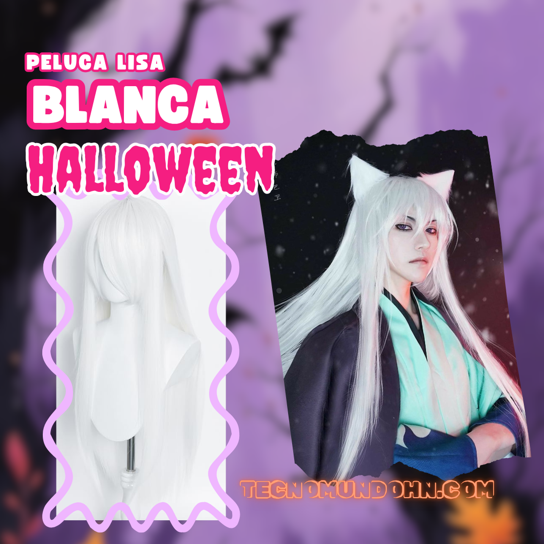 Peluca Lisa Blanca