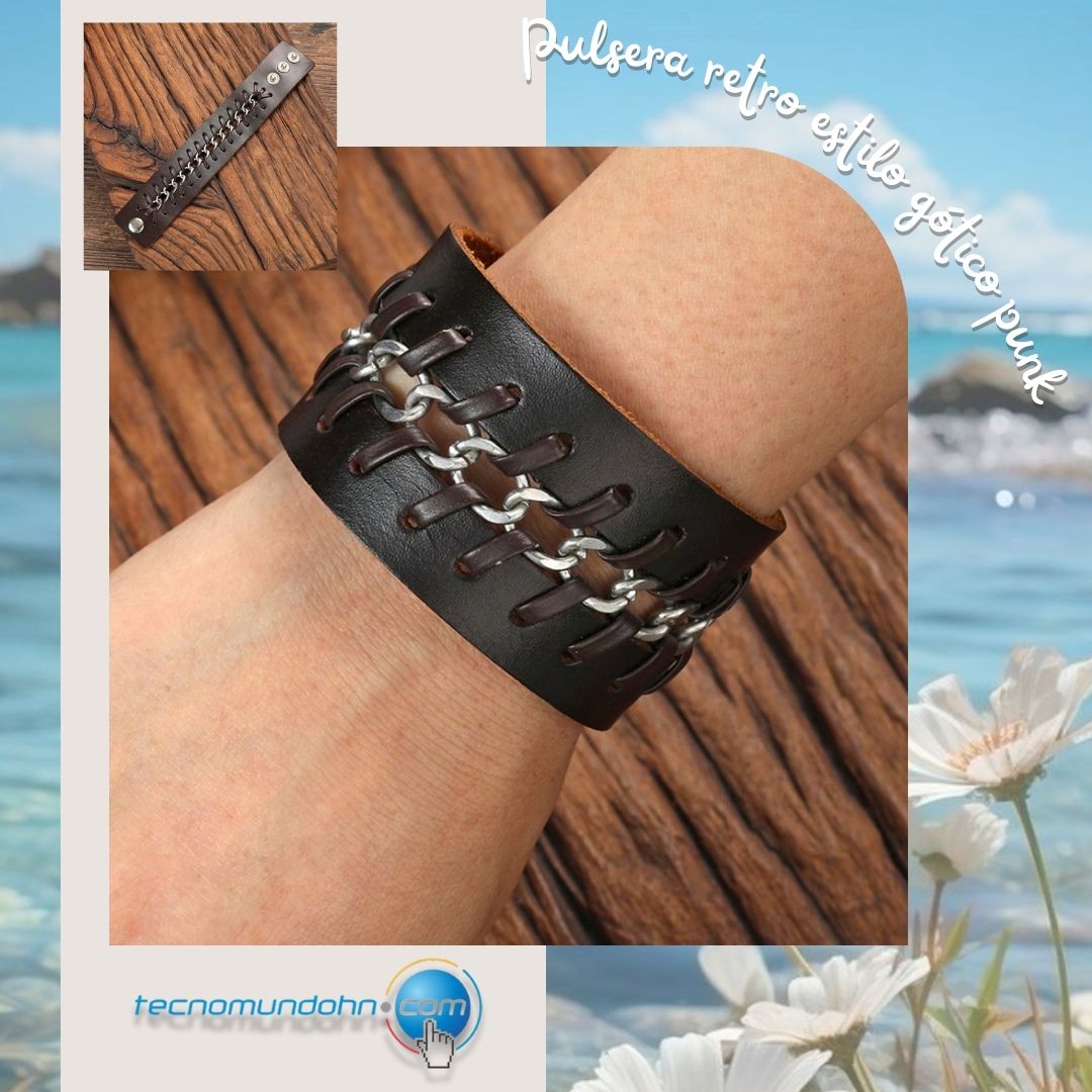 Pulsera retro estilo gótico punk