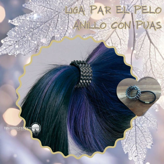 Liga para el pelo con anillo de puas