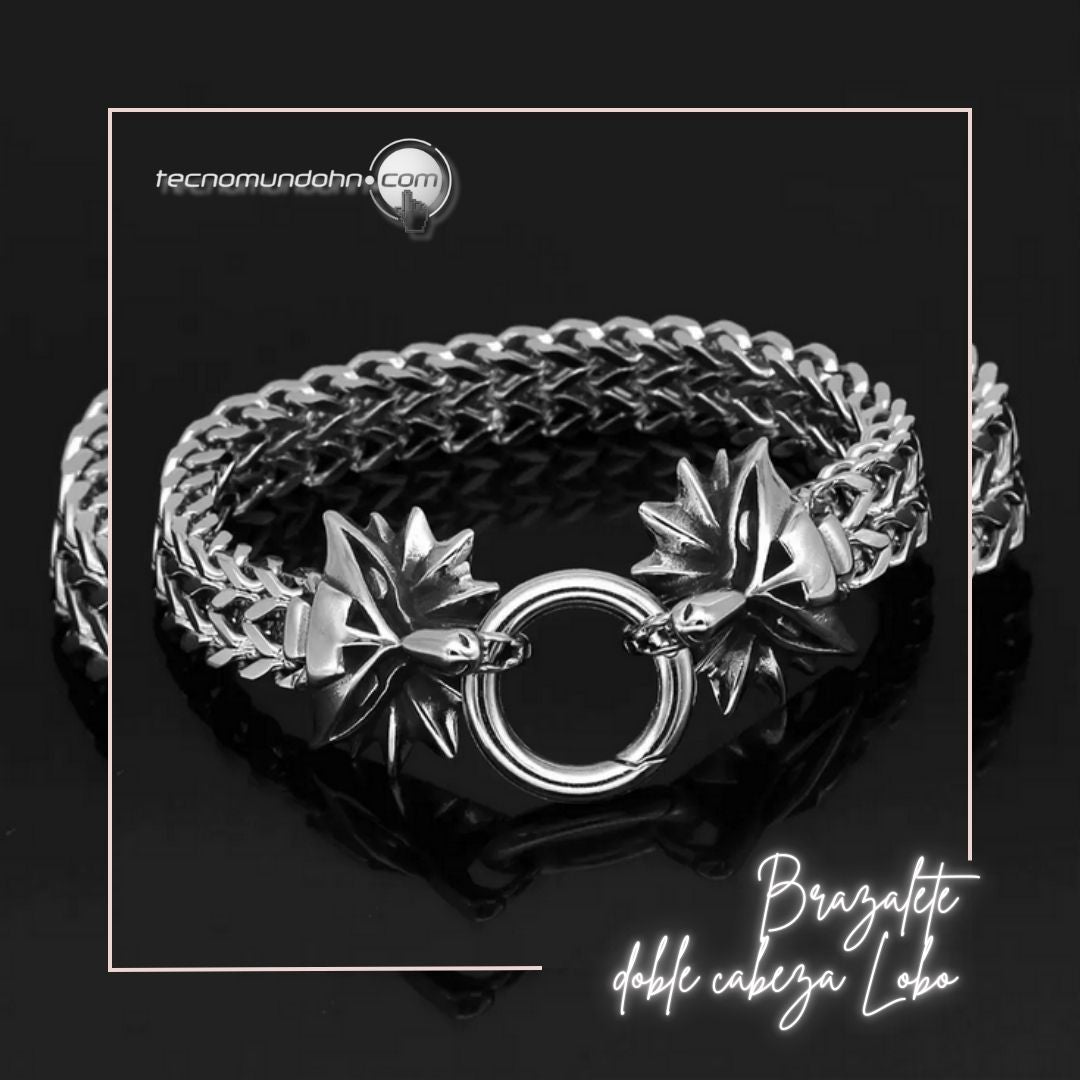 Brazalete doble cabeza Lobo