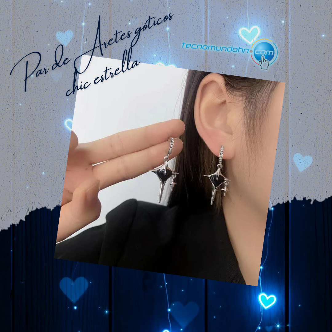 Par De Aretes Góticos Chic Estrella