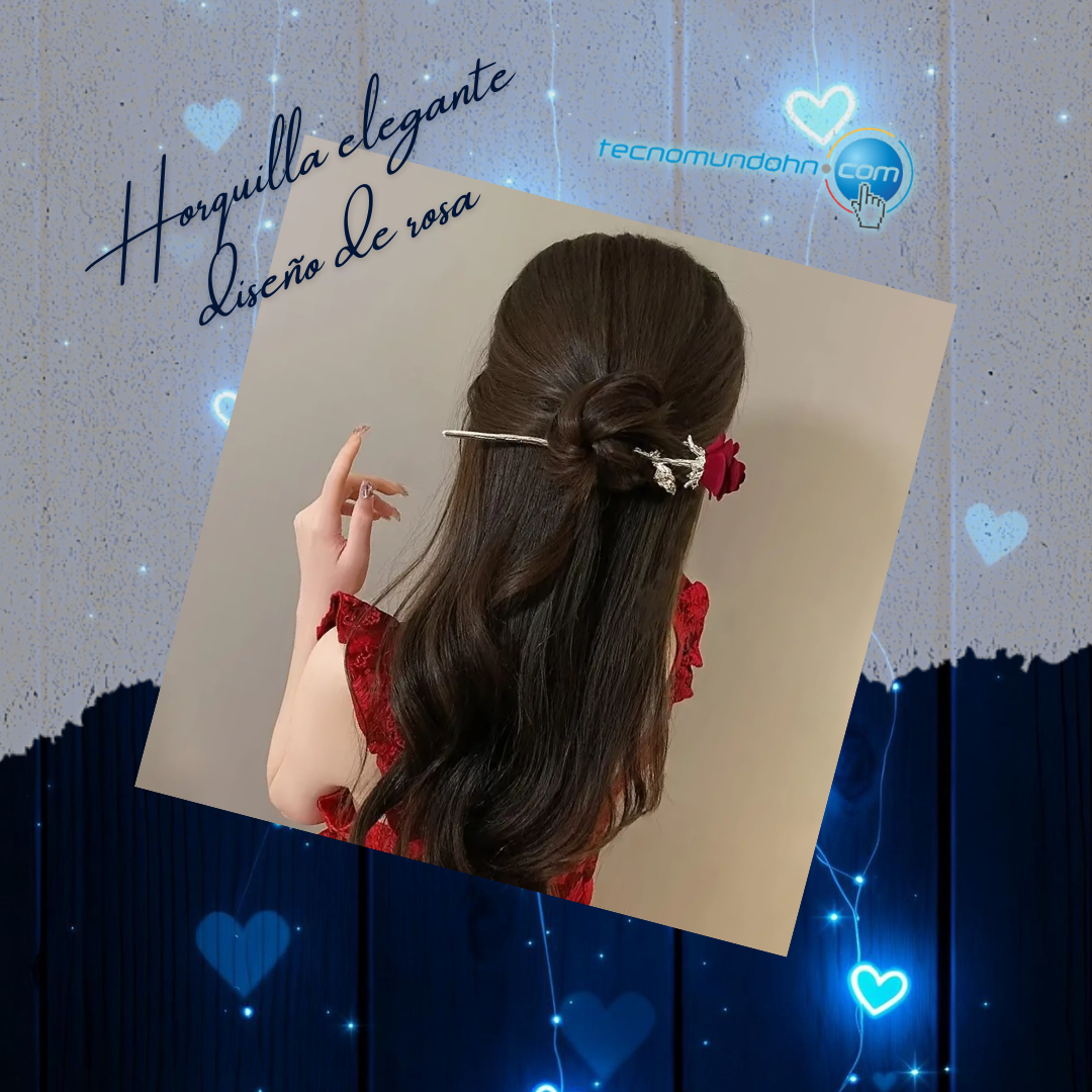 Horquilla Elegante Diseño De Rosa