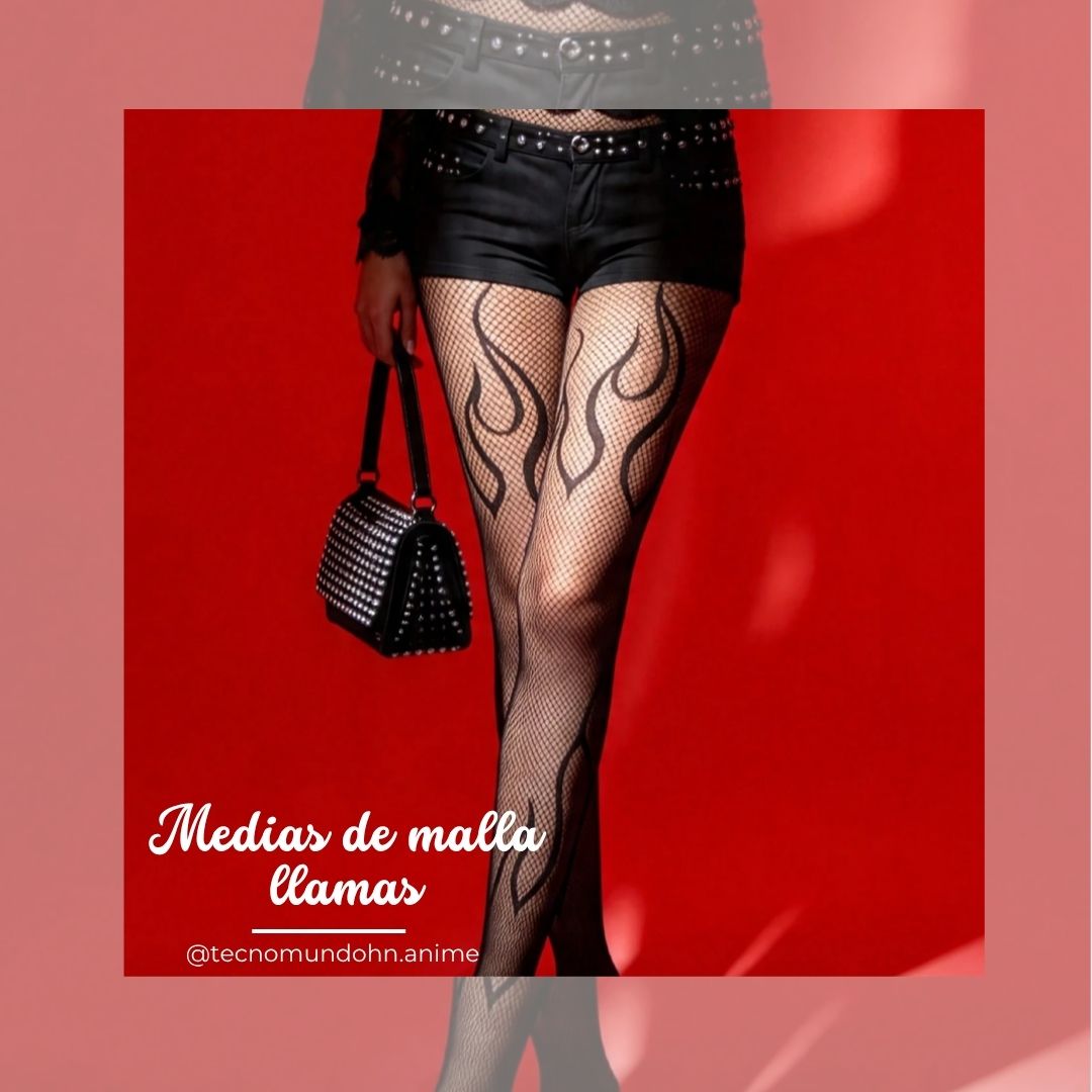 Medias De Malla En Llamas