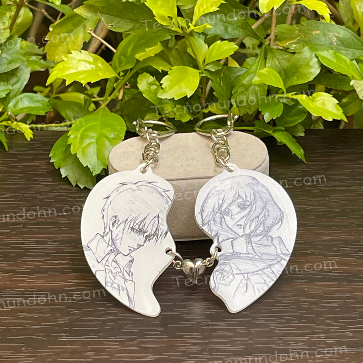 Llaveros Magnéticos De Acrílico Eren Y Mikasa | Attack On Titan