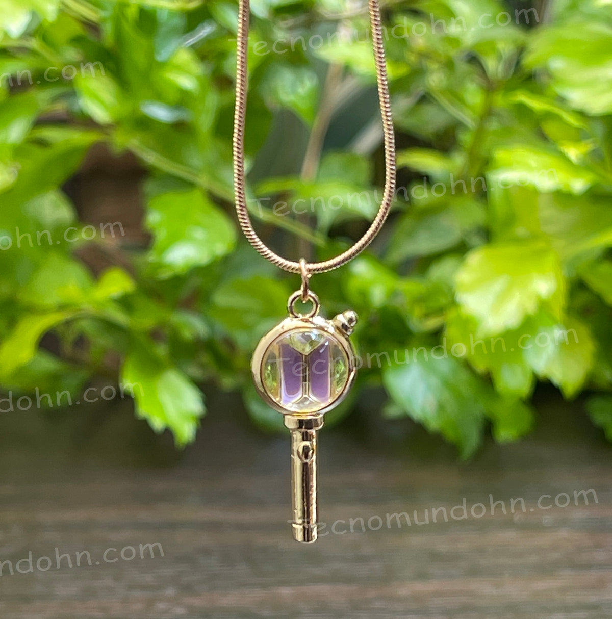Collar Dorado Army Bomb (Inspirado En El Lightstick Oficial De Bts)