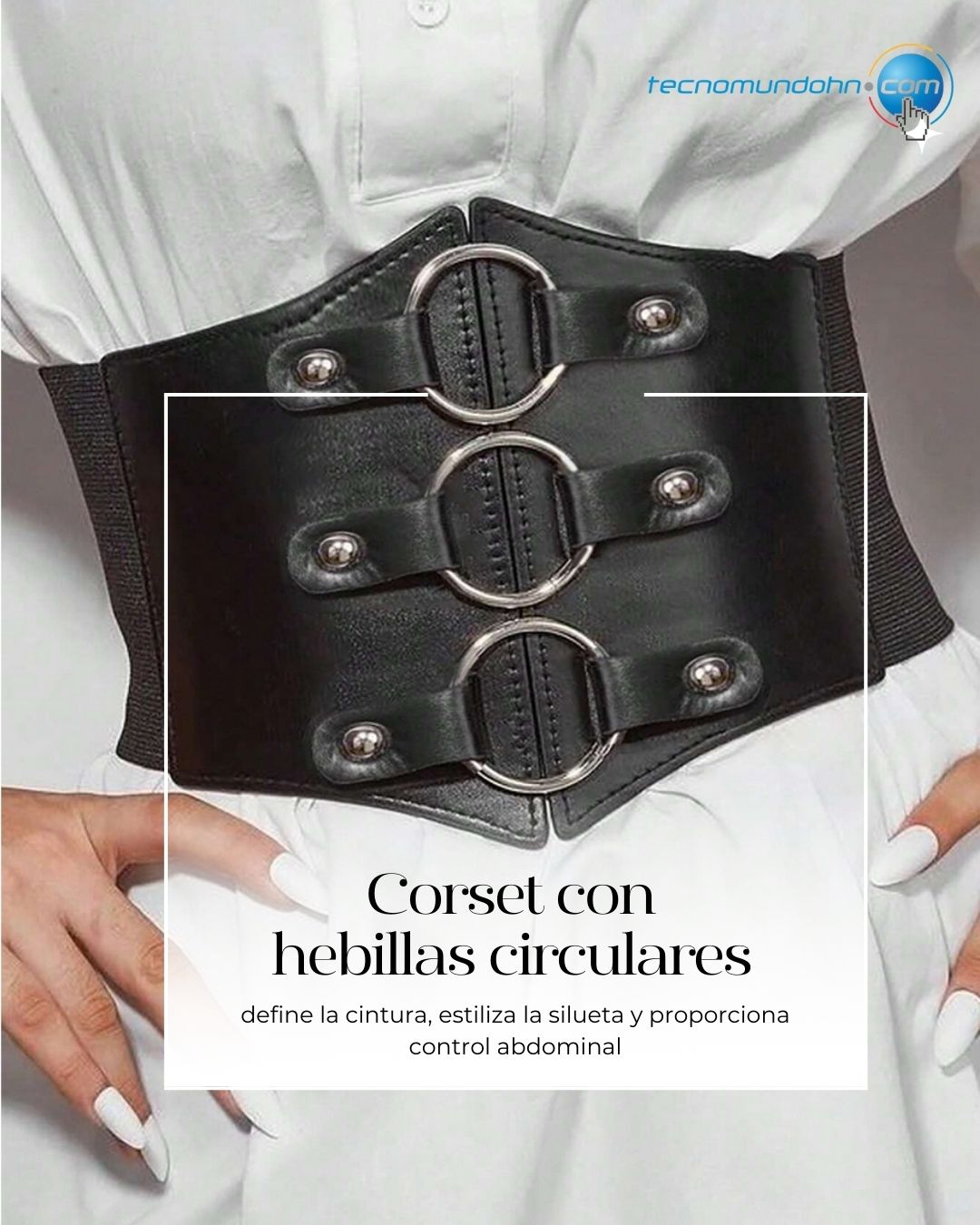 Corset con hebillas circulares