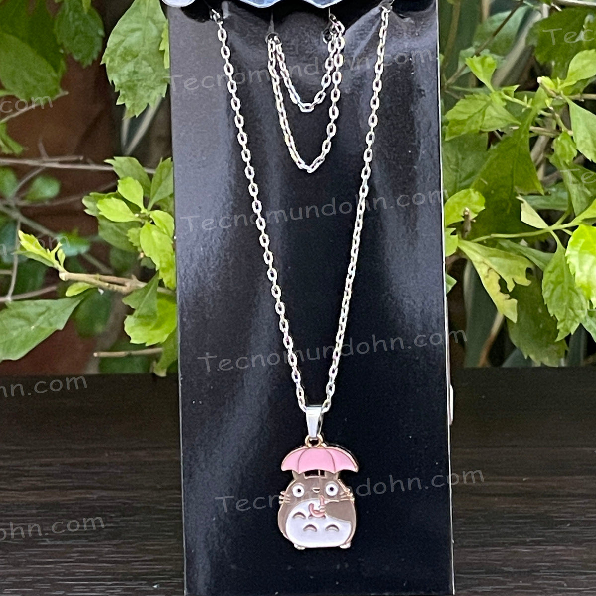 Collar Totoro Con Paraguas Rosa | Studio Ghibli