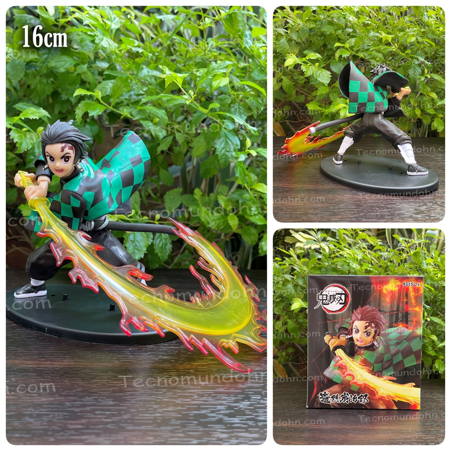 Figura Tanjiro Efecto Danza Del Dios Del Fuego 16Cm | Demon Slayer