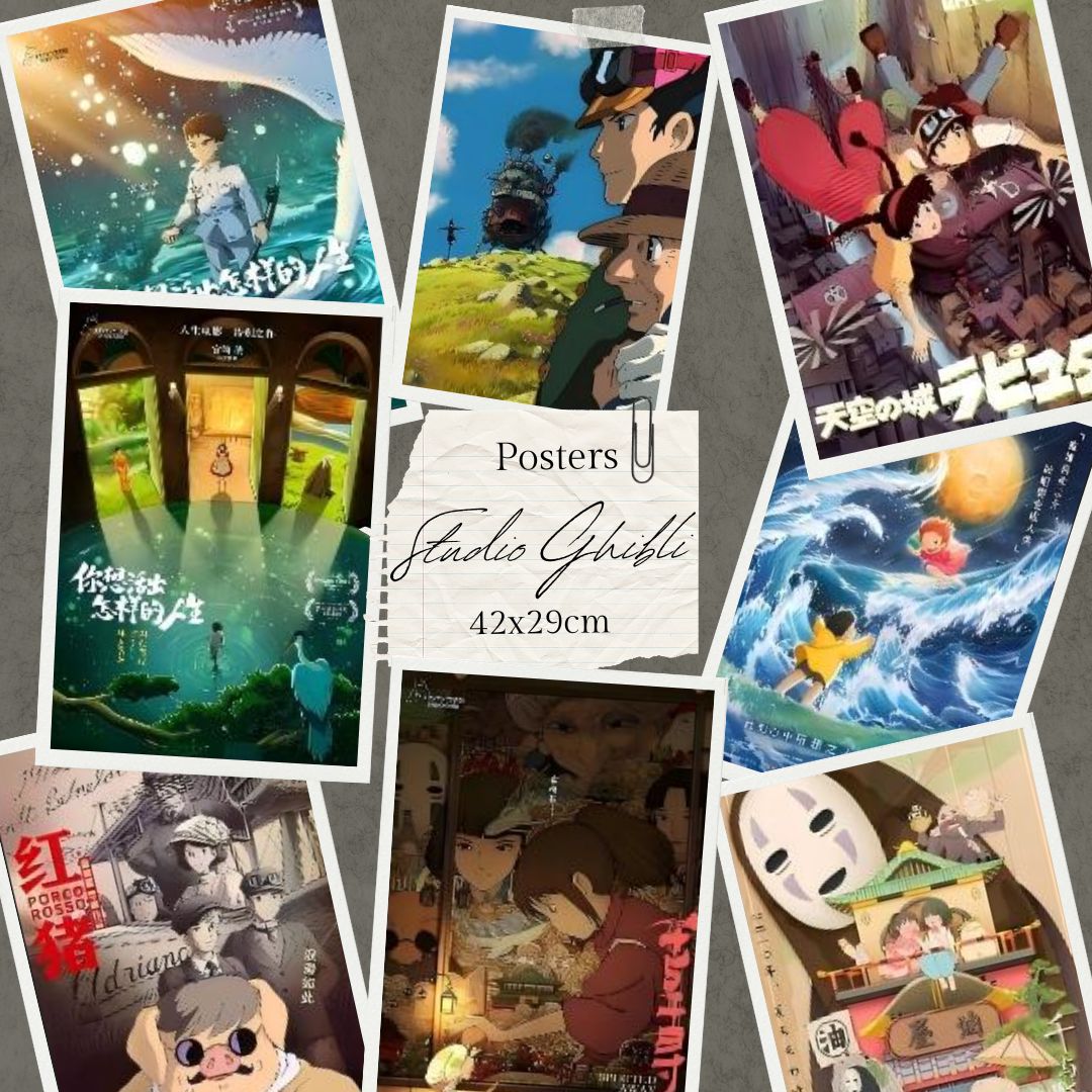 Póster De Papel Studio Ghibli 42*29 Cm