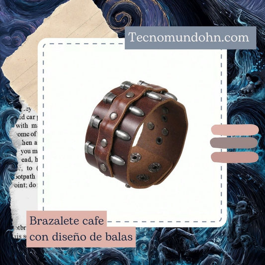 Brazalete Café Con Diseño De Balas