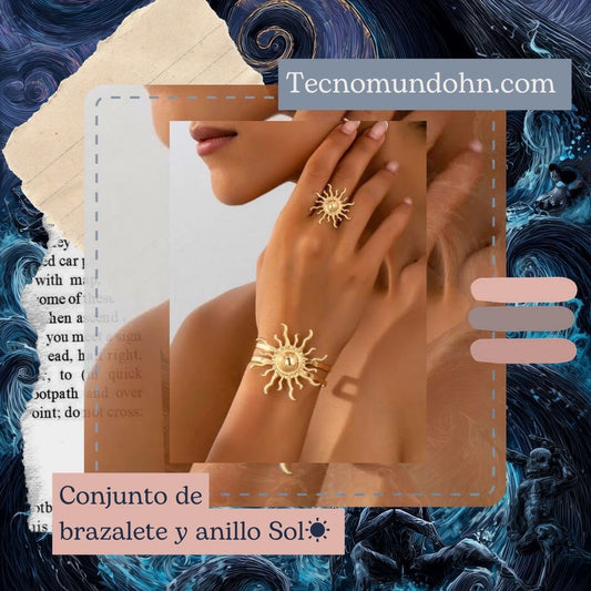 Conjunto De Brazalete Y Anillo Sol