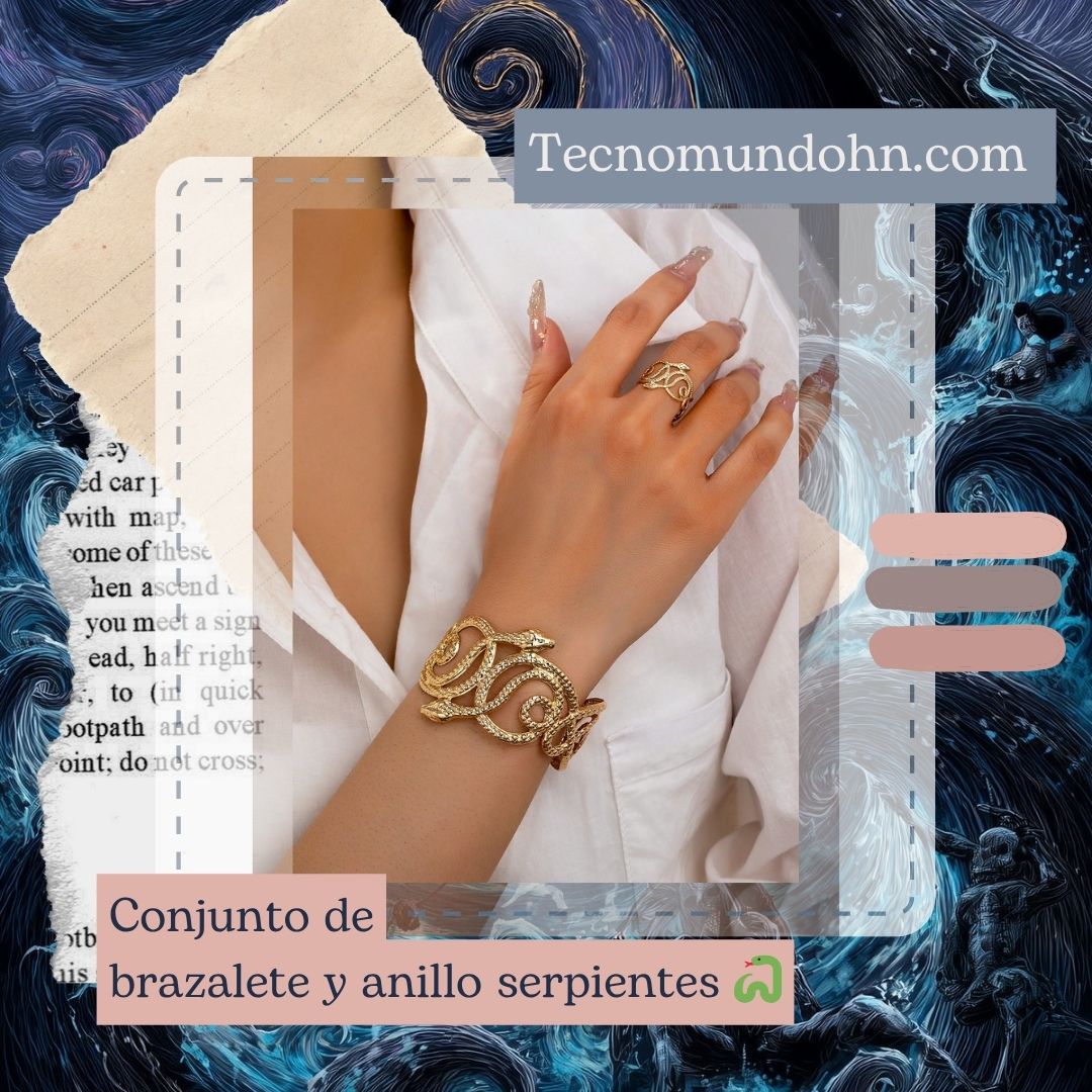 Conjunto De Brazalete Y Anillo Serpientes