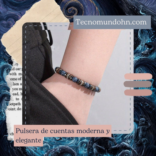 Pulsera De Cuentas Moderna Y Elegante