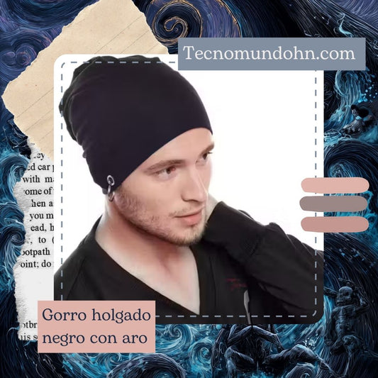 Gorro Holgado Negro Con Aro