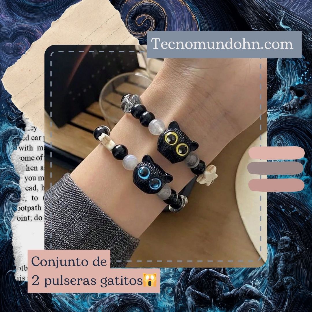 Conjunto De 2 Pulseras Gatitos