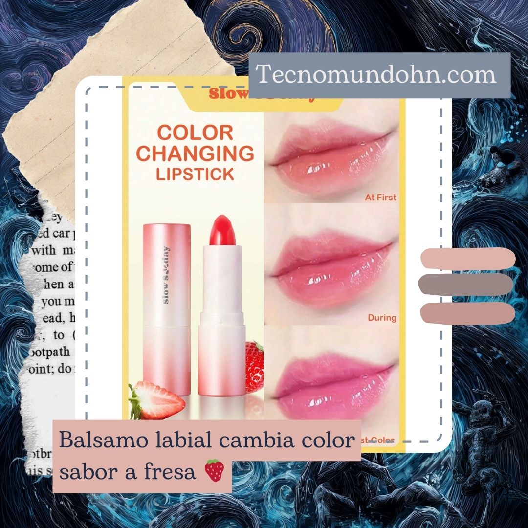 Balsamo Labial Cambia Color Sabor A Fresa