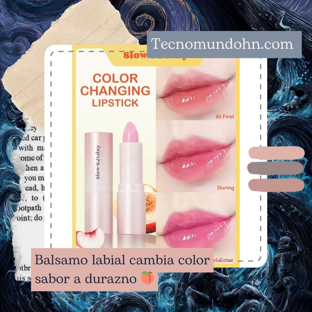 Balsamo Labial Cambia Color Sabor A Durazno