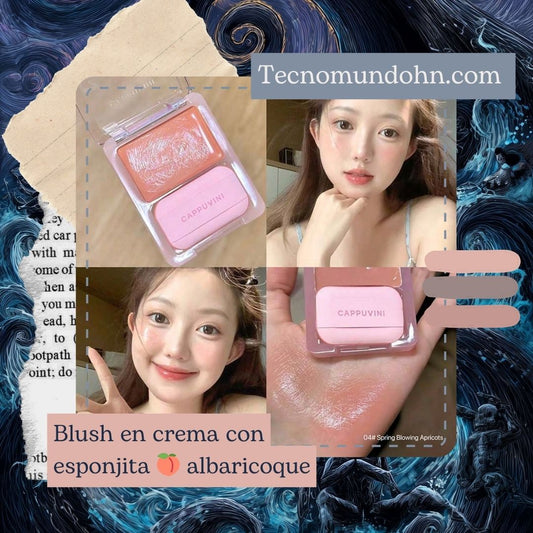 Blush En Crema Con Esponjita Albaricoque