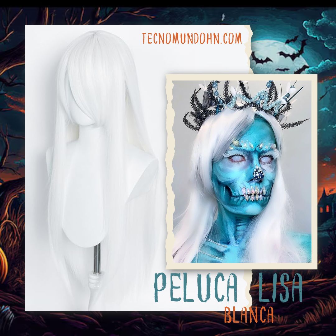 Peluca Lisa Blanca
