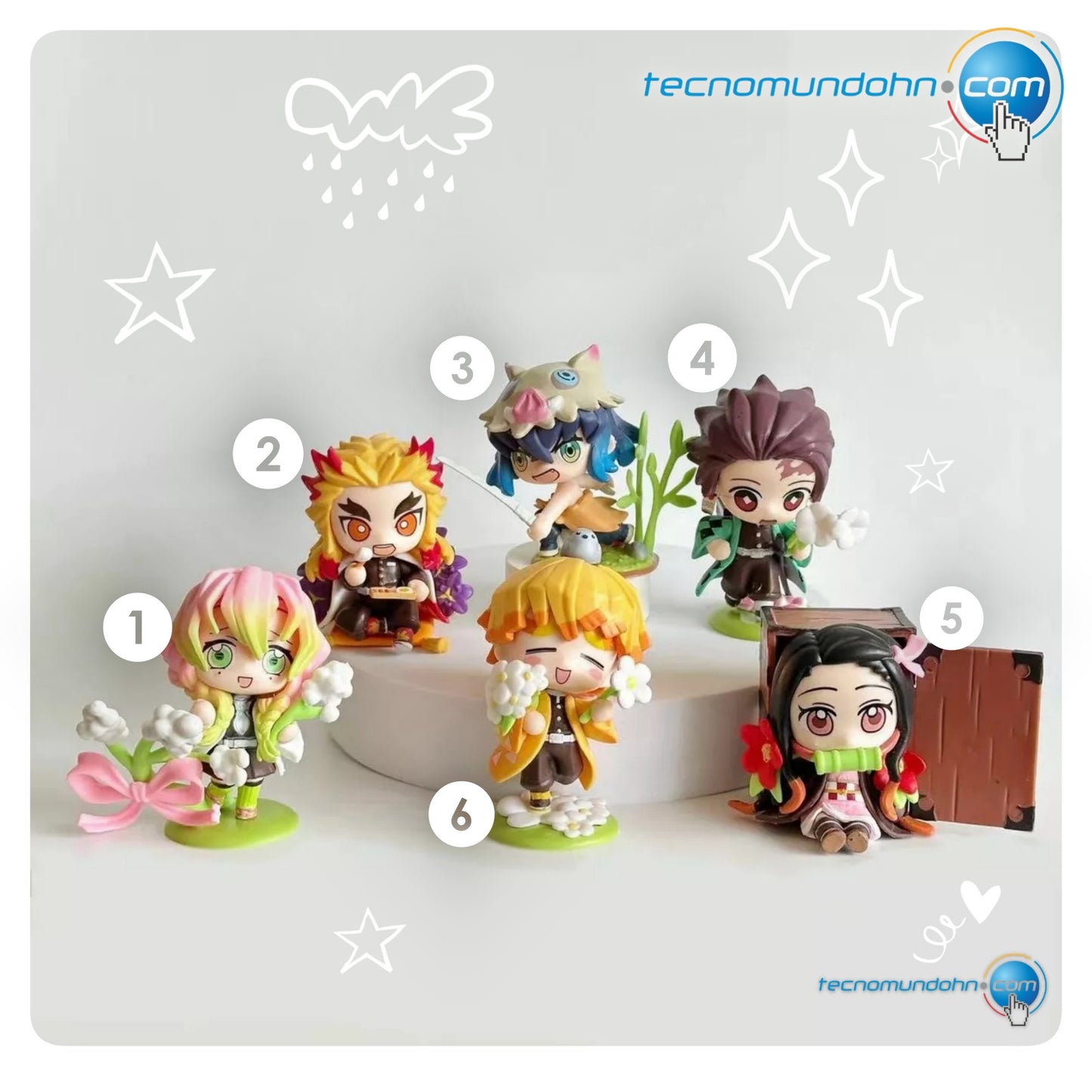 Figuras Demon Slayer Serie Especial De "Flores De Nacimiento"