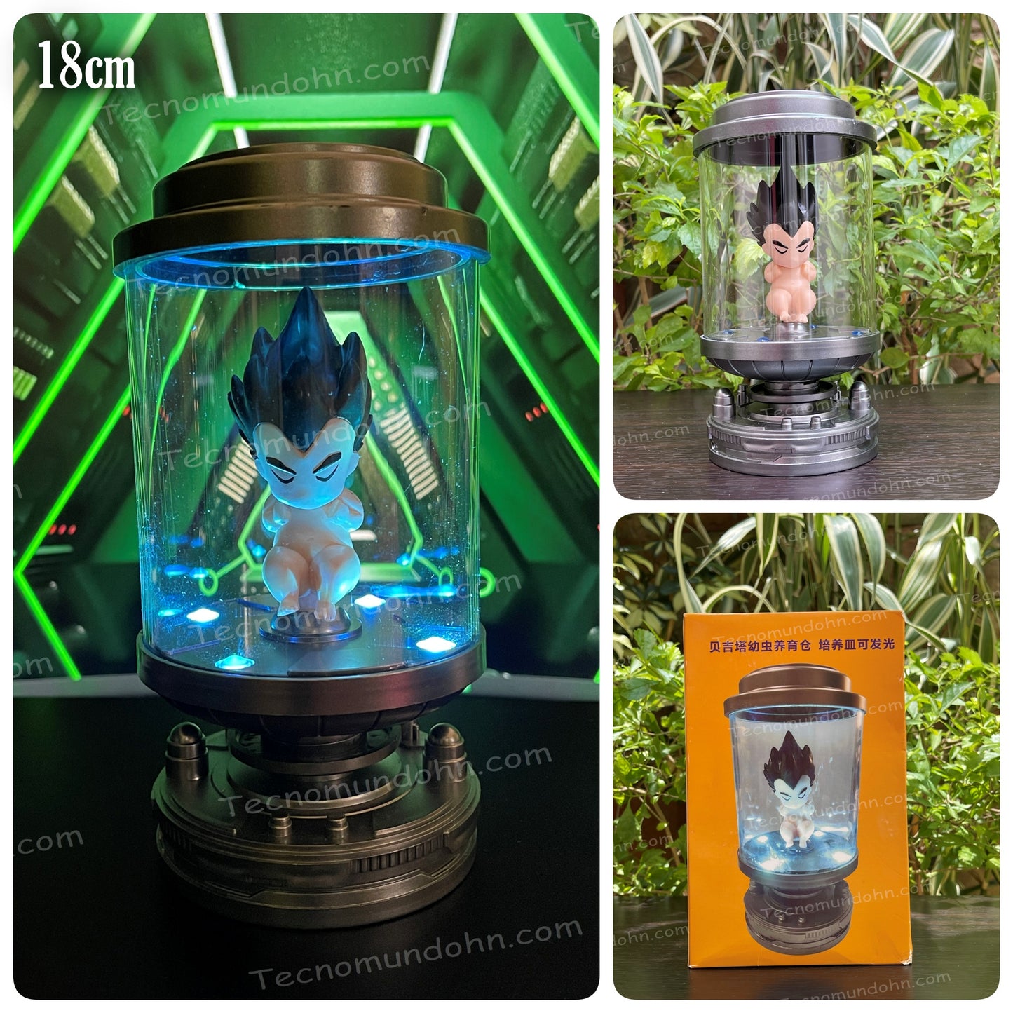 Figura Lámpara Baby Vegeta Capsula De Incubación Saiyan | Dragon Ball
