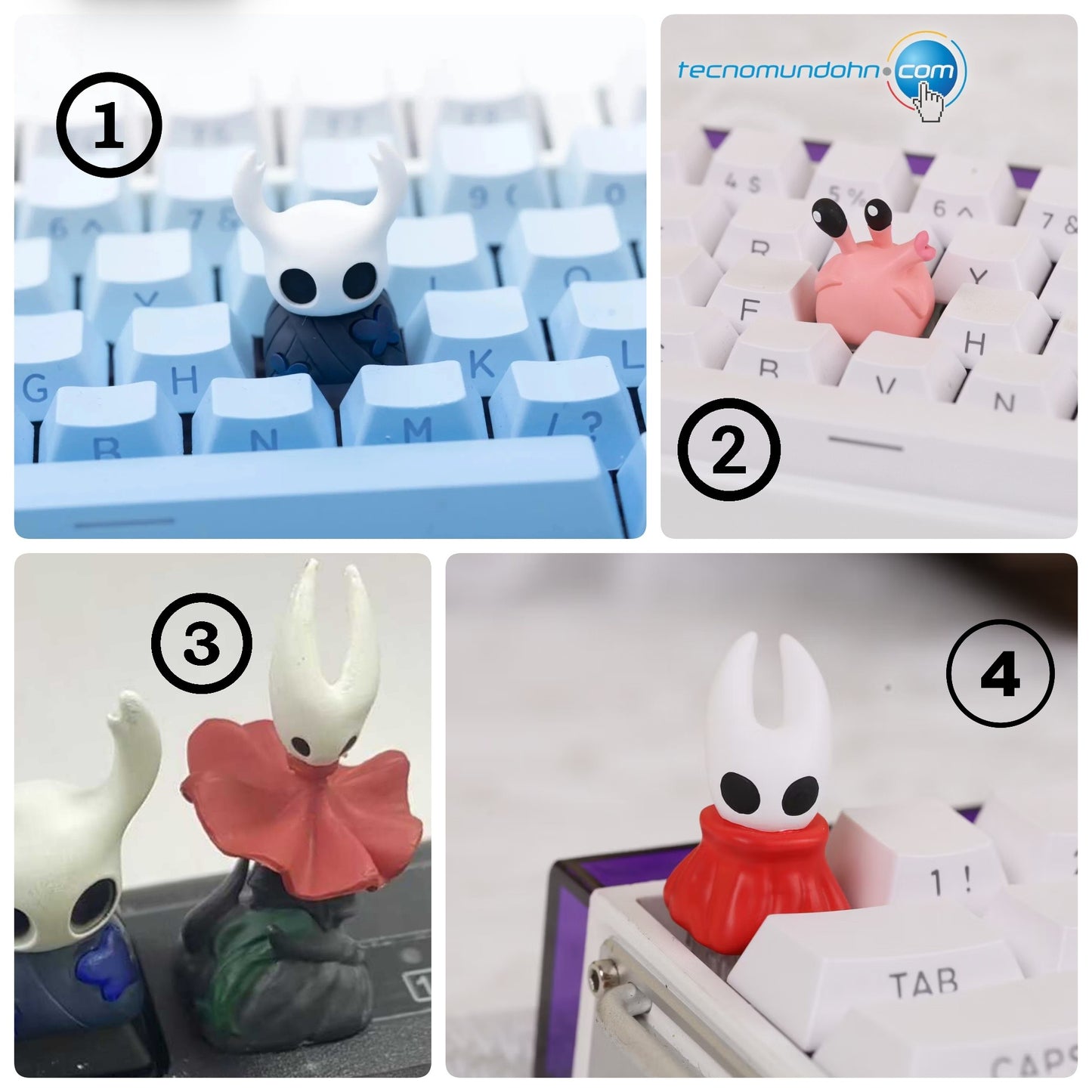 4 Estilos Figuras Keycap | Hollow Knight