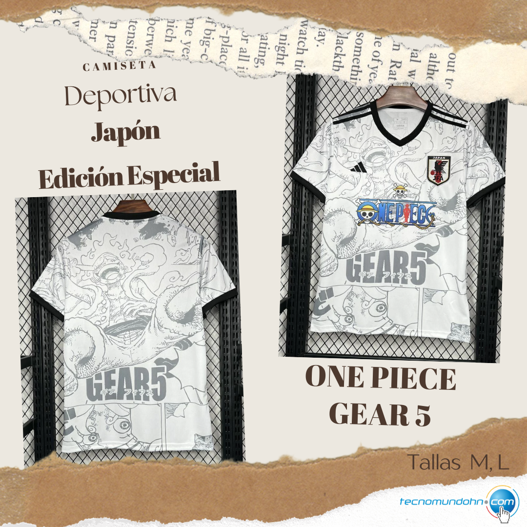 Camiseta Edición Especial Selección De Fútbol Japón Gear 5| One Piece