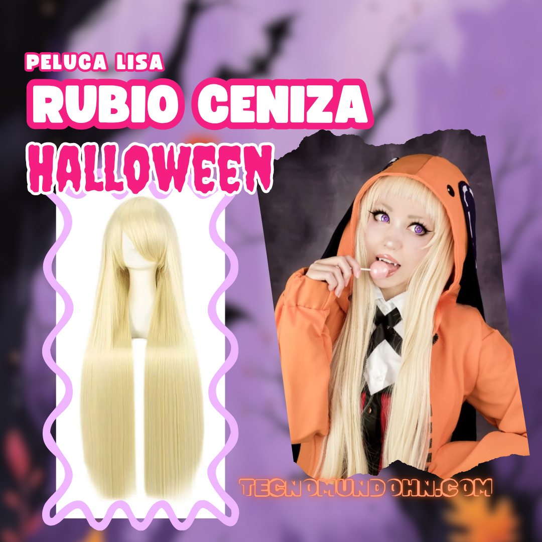 Peluca Lisa Rubio Ceniza