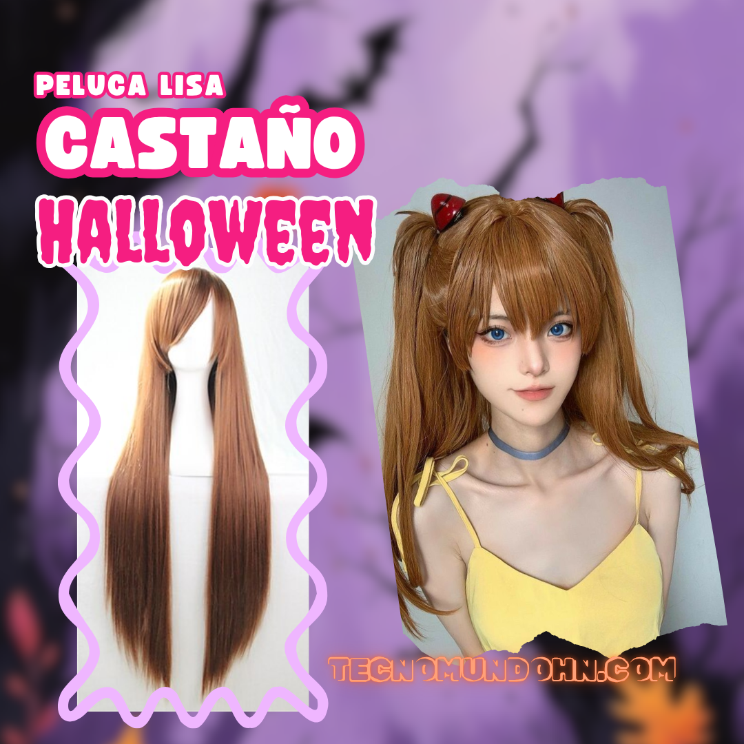 Peluca Lisa Castaño