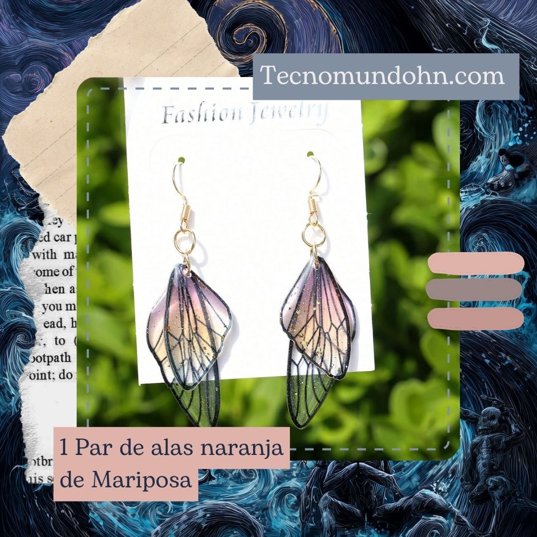1 Par De Alas Naranja De Mariposa