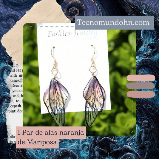 1 Par De Alas Naranja De Mariposa