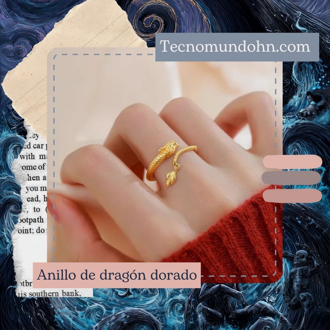 Anillo De Dragón Dorado