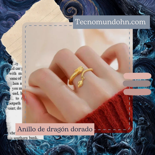 Anillo De Dragón Dorado