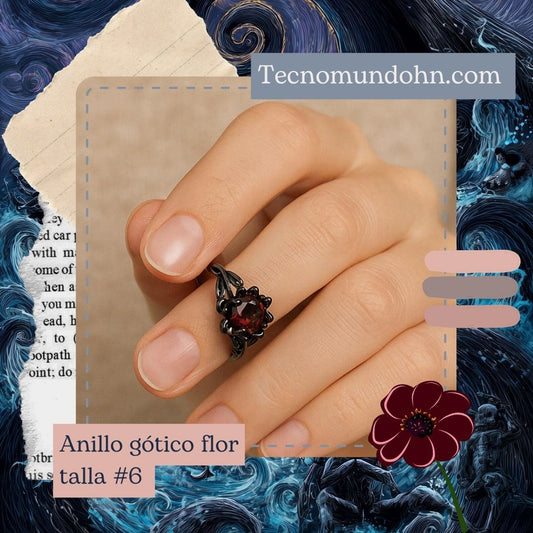 Anillo Gótico Flor - Talla #6