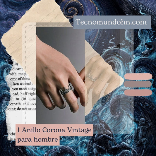 1 Anillo Corona Vintage Para Hombre