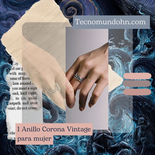 1 Anillo Corona Vintage Para Mujer