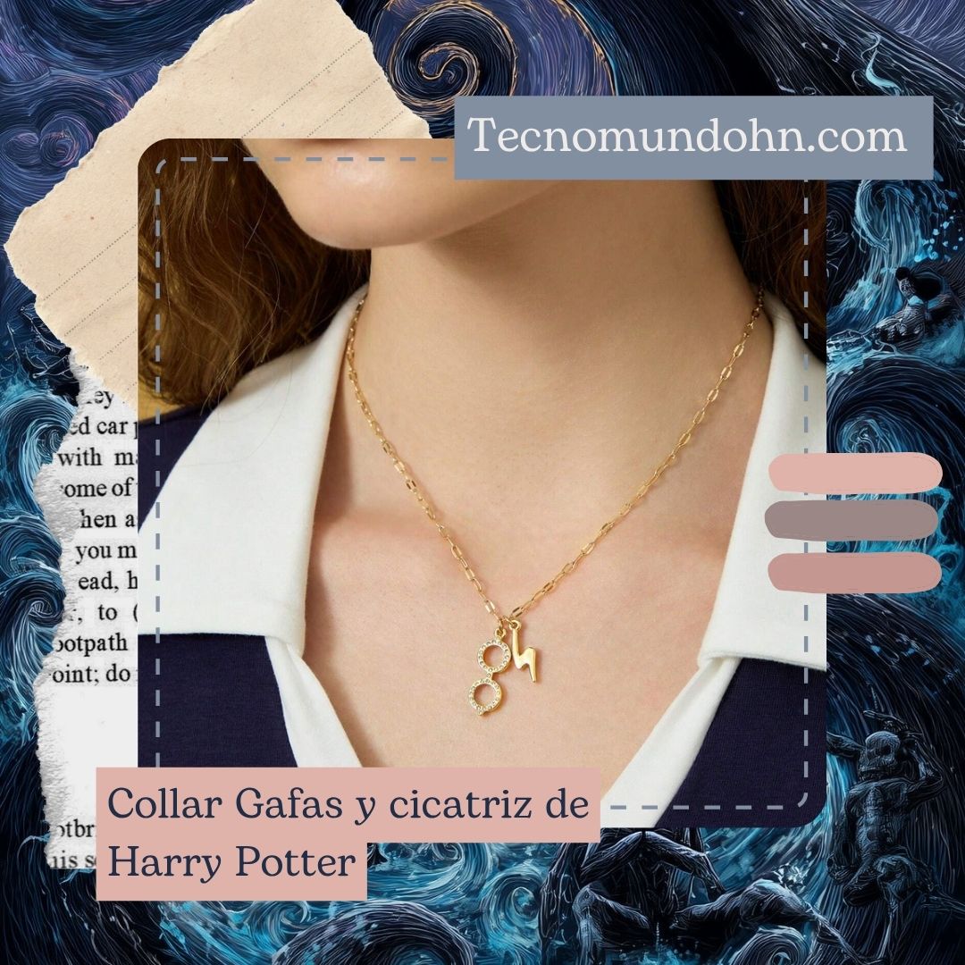 Collar Gafas Y Cicatriz De Harry Potter