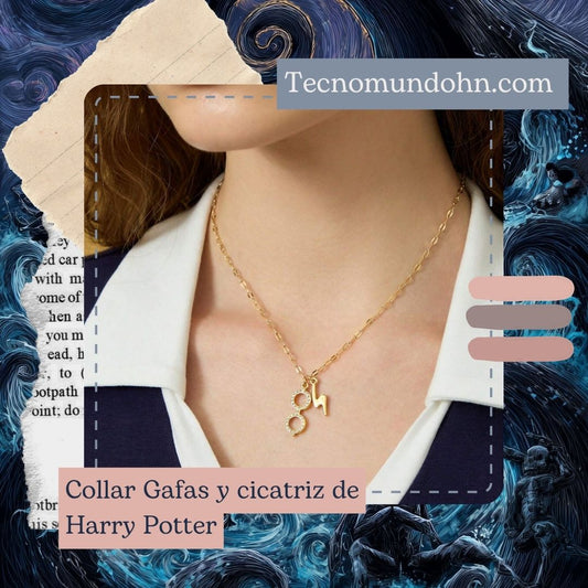 Collar Gafas Y Cicatriz De Harry Potter