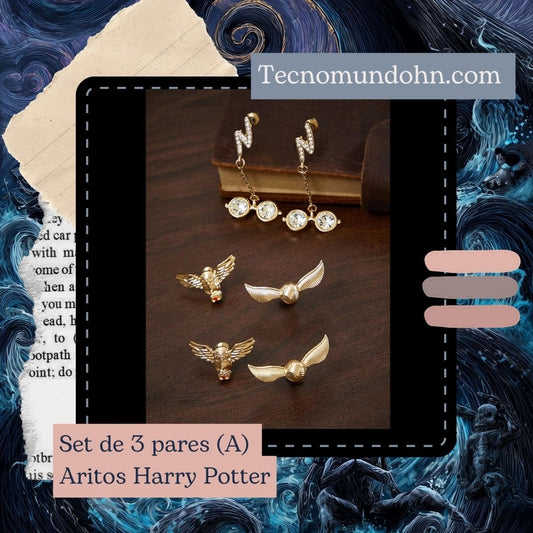 Set De 3 Pares (A) Aritos Harry Potter
