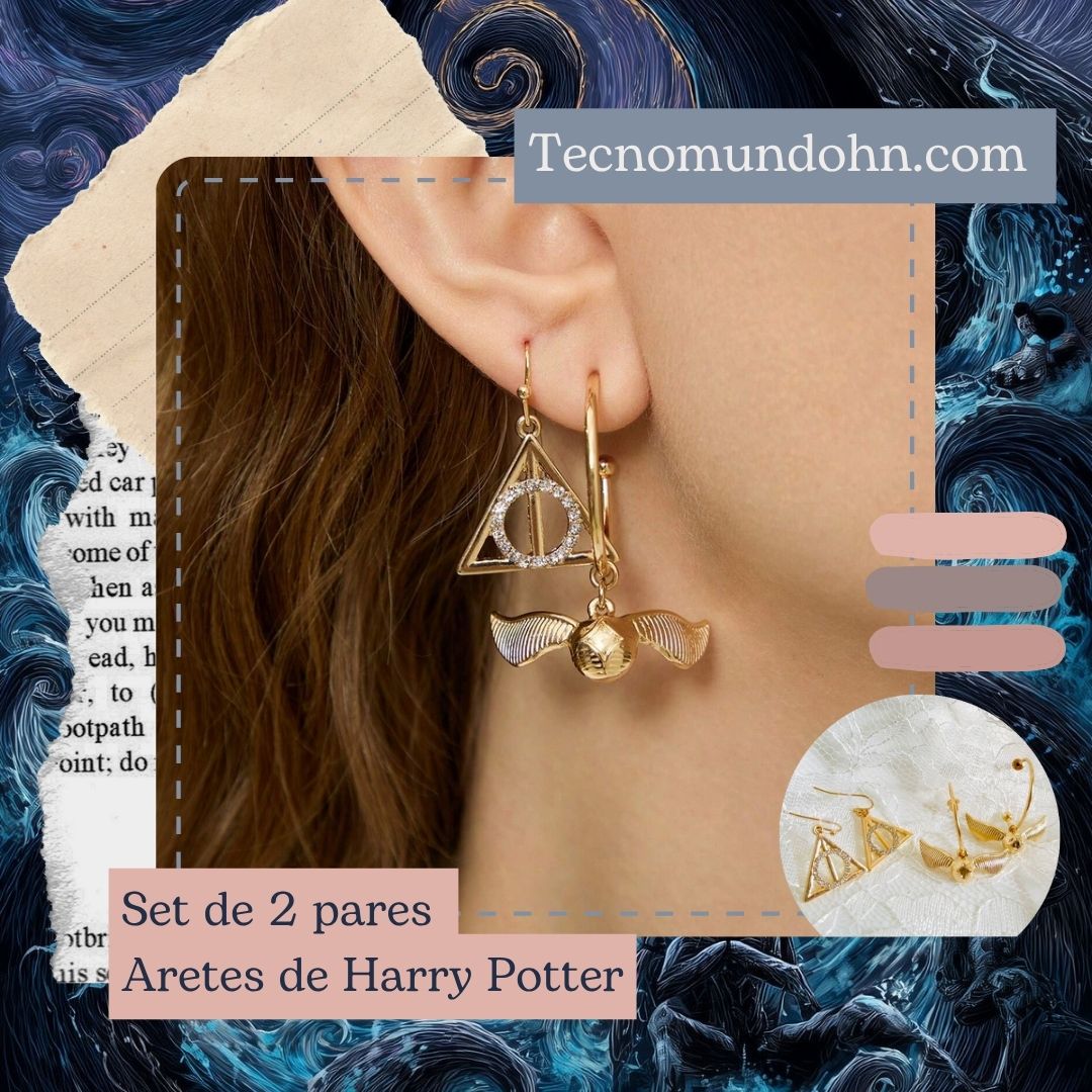 Set De 2 Pares Aretes De Harry Potter