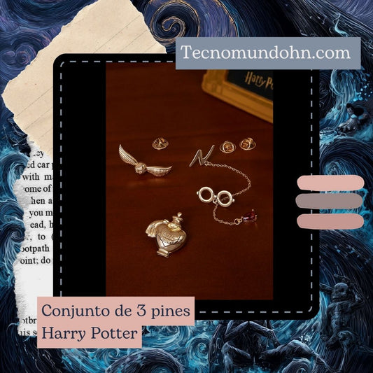 Conjunto De 3 Pines Harry Potter