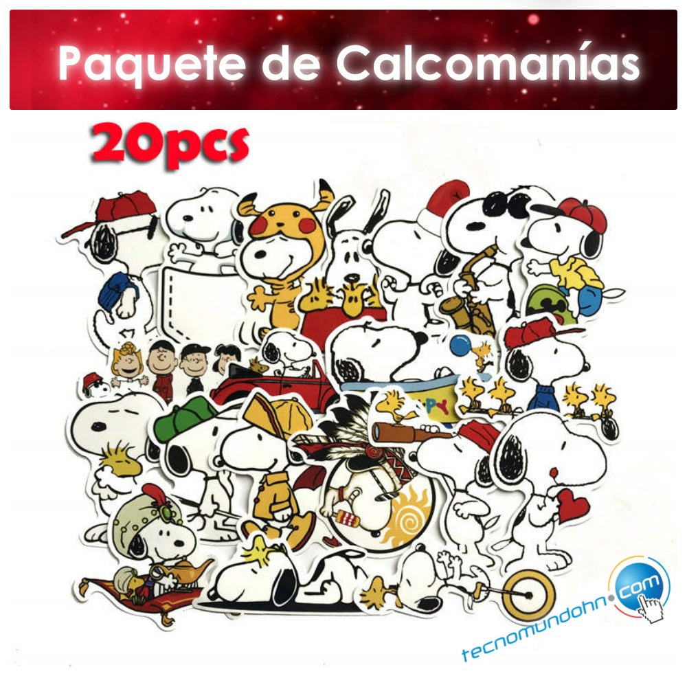 Paquete De Calocmanías (20) Snoopy (2)
