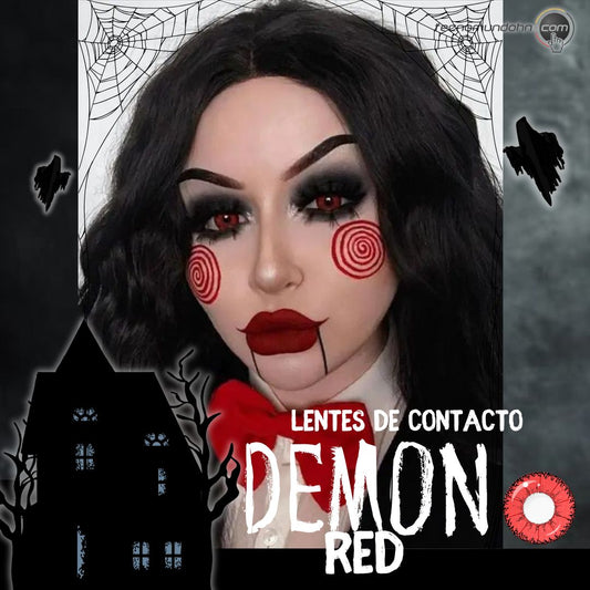 Lente De Contacto Demon Red