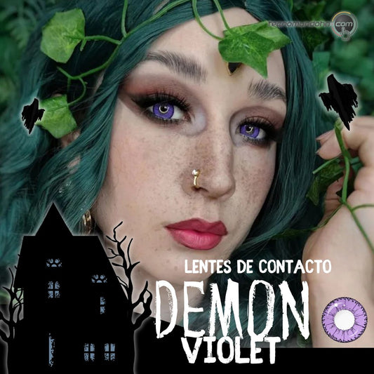 Lente De Contacto Demon Violet