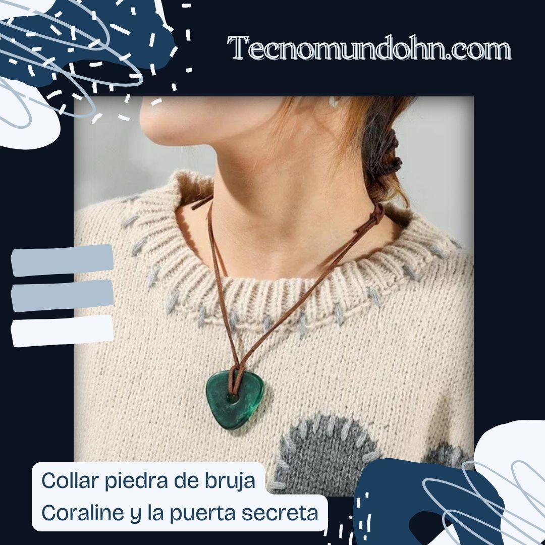 Collar Piedra De Bruja Coraline Y La Puerta Secreta