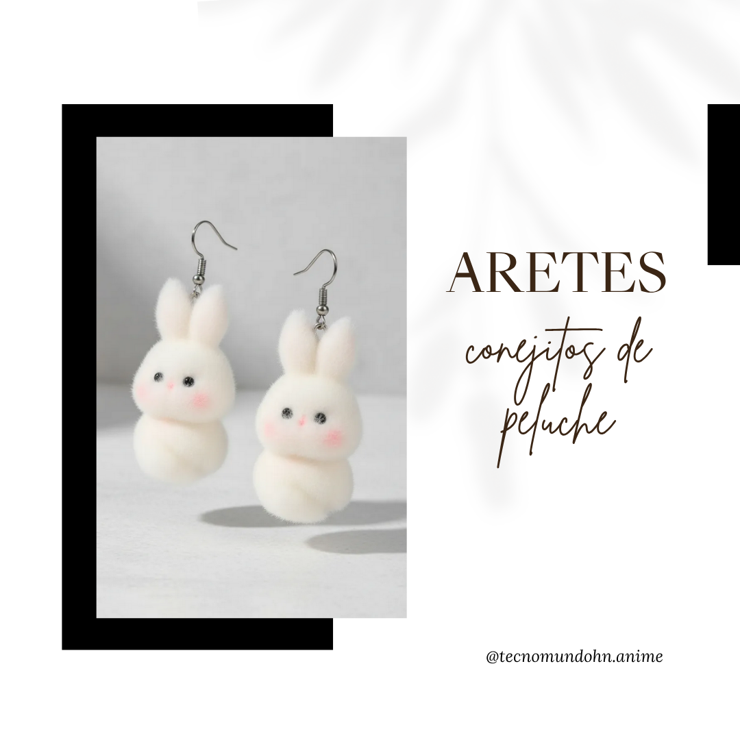 Aretes Conejitos De Peluche