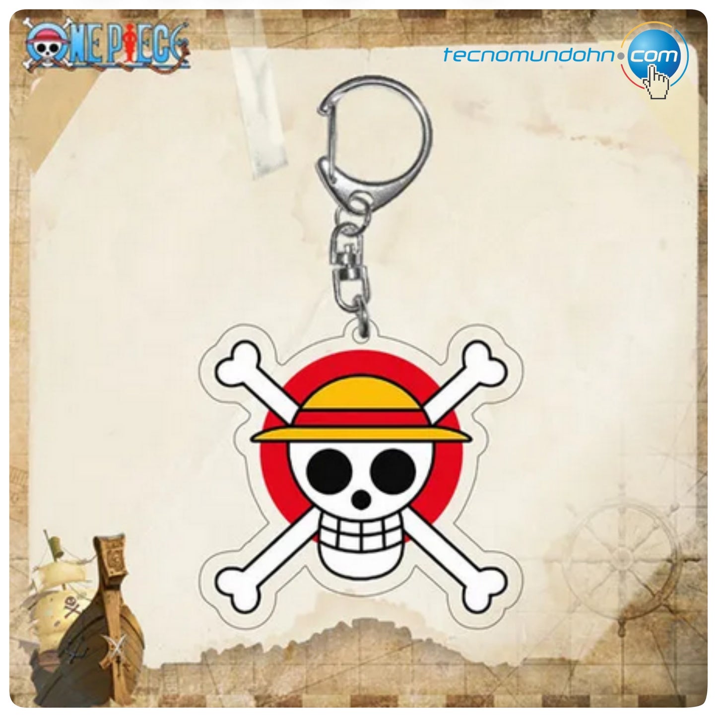 Llavero Acrílico Calavera De Luffy | One Piece
