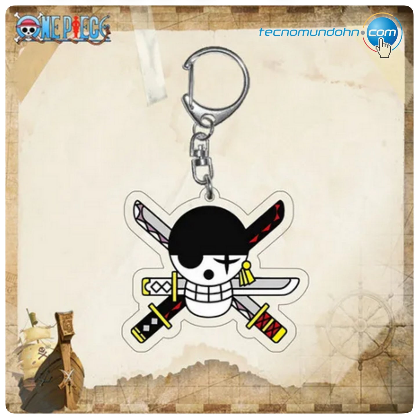 Llavero Acrílico Roronoa Zoro | One Piece