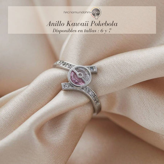 Anillo Kawaii Pokebola (#6, #7)